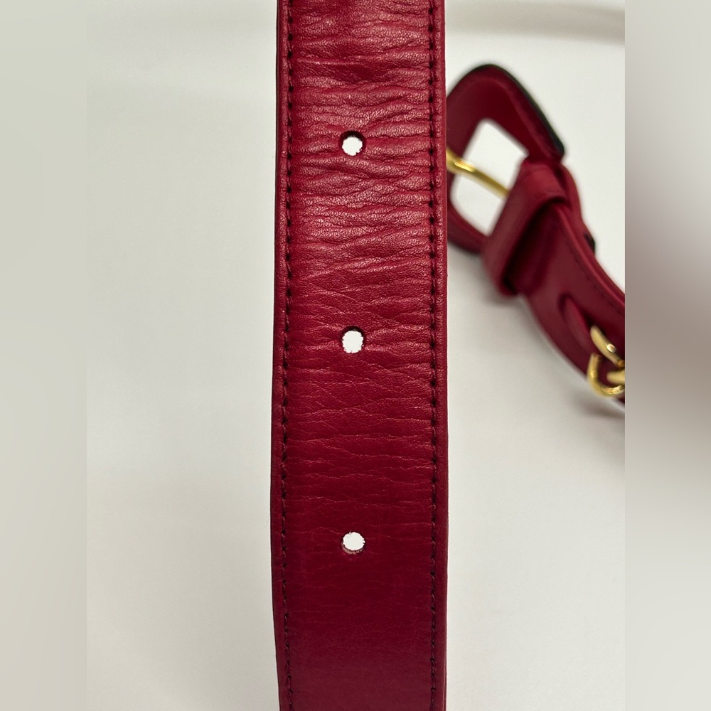 CHANEL Vintage Gold Chain Red Leather Belt NEW CONDITION - Picture 7 of 8